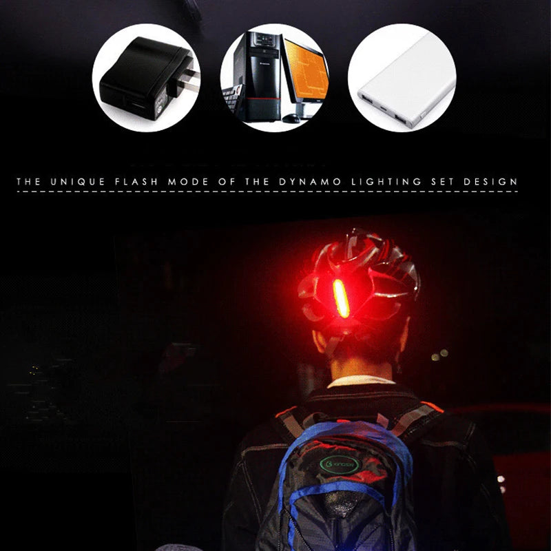 Luz Trasera de Bicicleta BUCKLOS – LED Recargable, 6 Modos, Impermeable IPX6