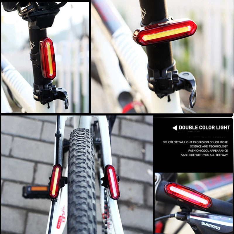Luz Trasera de Bicicleta BUCKLOS – LED Recargable, 6 Modos, Impermeable IPX6