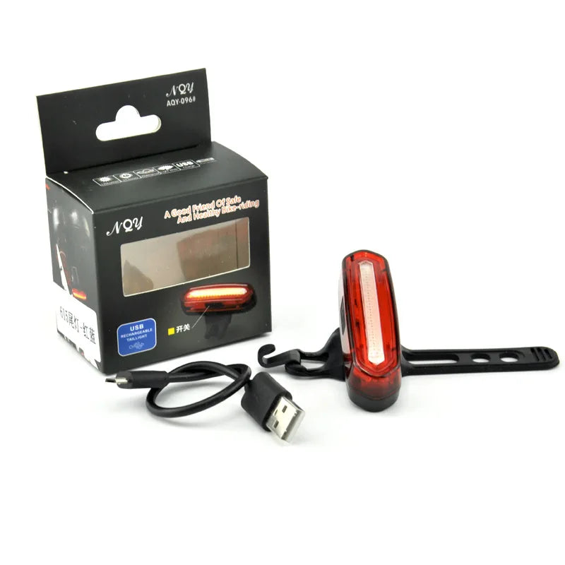 Luz Trasera de Bicicleta BUCKLOS – LED Recargable, 6 Modos, Impermeable IPX6