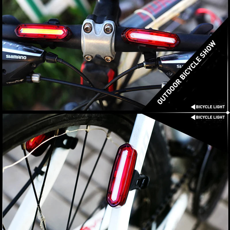 Luz Trasera de Bicicleta BUCKLOS – LED Recargable, 6 Modos, Impermeable IPX6